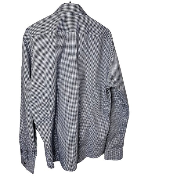Verri Mens Blue Gingham Button Down Collared Dress Shirt Size XL 44 u - Picture 7 of 7